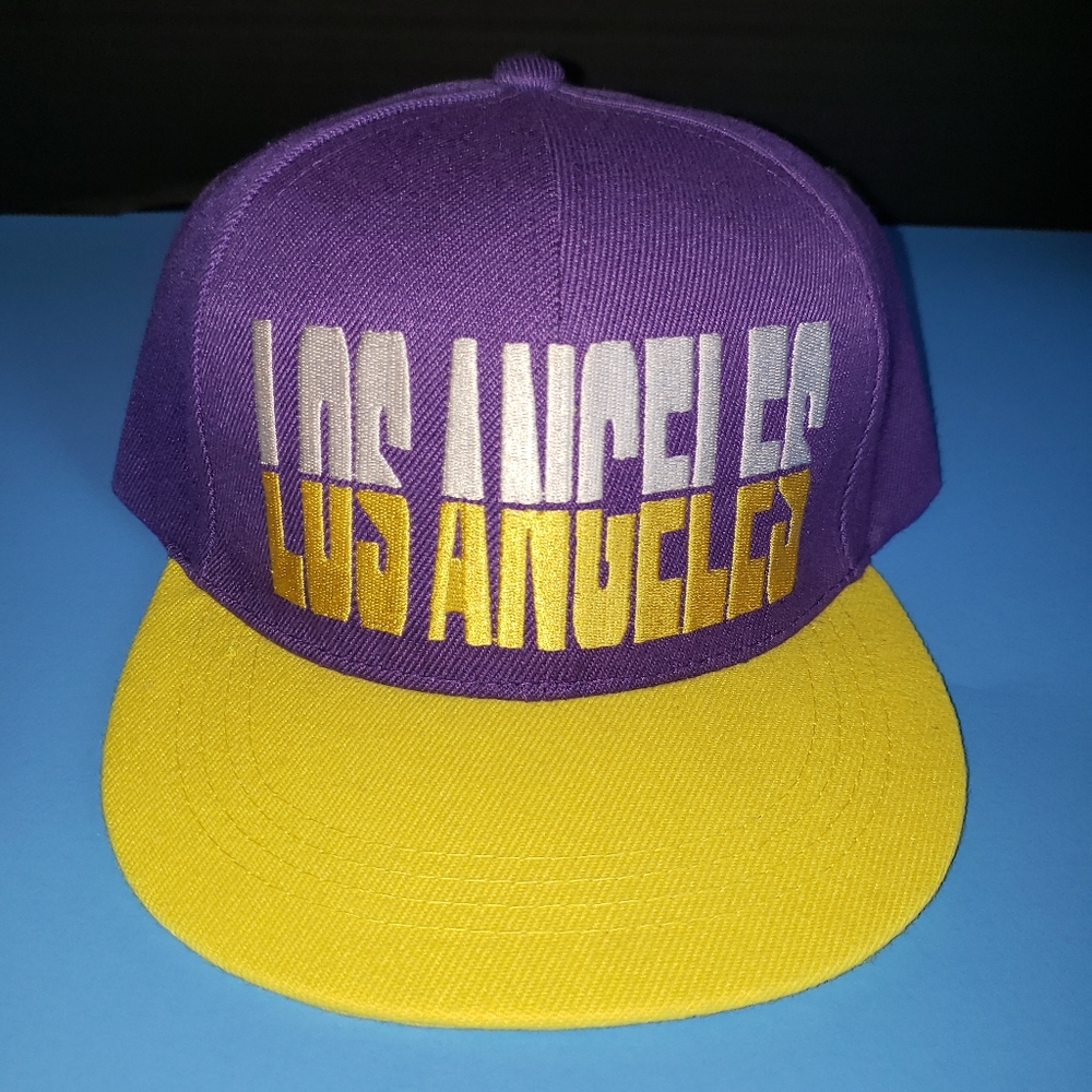 Los Angeles Lakers Impact Merchandise Snapback Hat Cap Purple Yellow White NBA